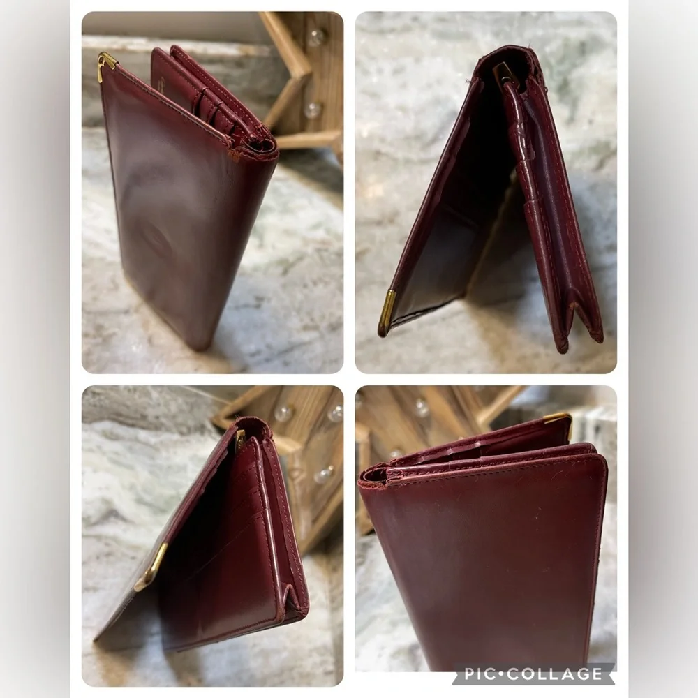 Vintage Cartier Leather Chamber Long Wallet